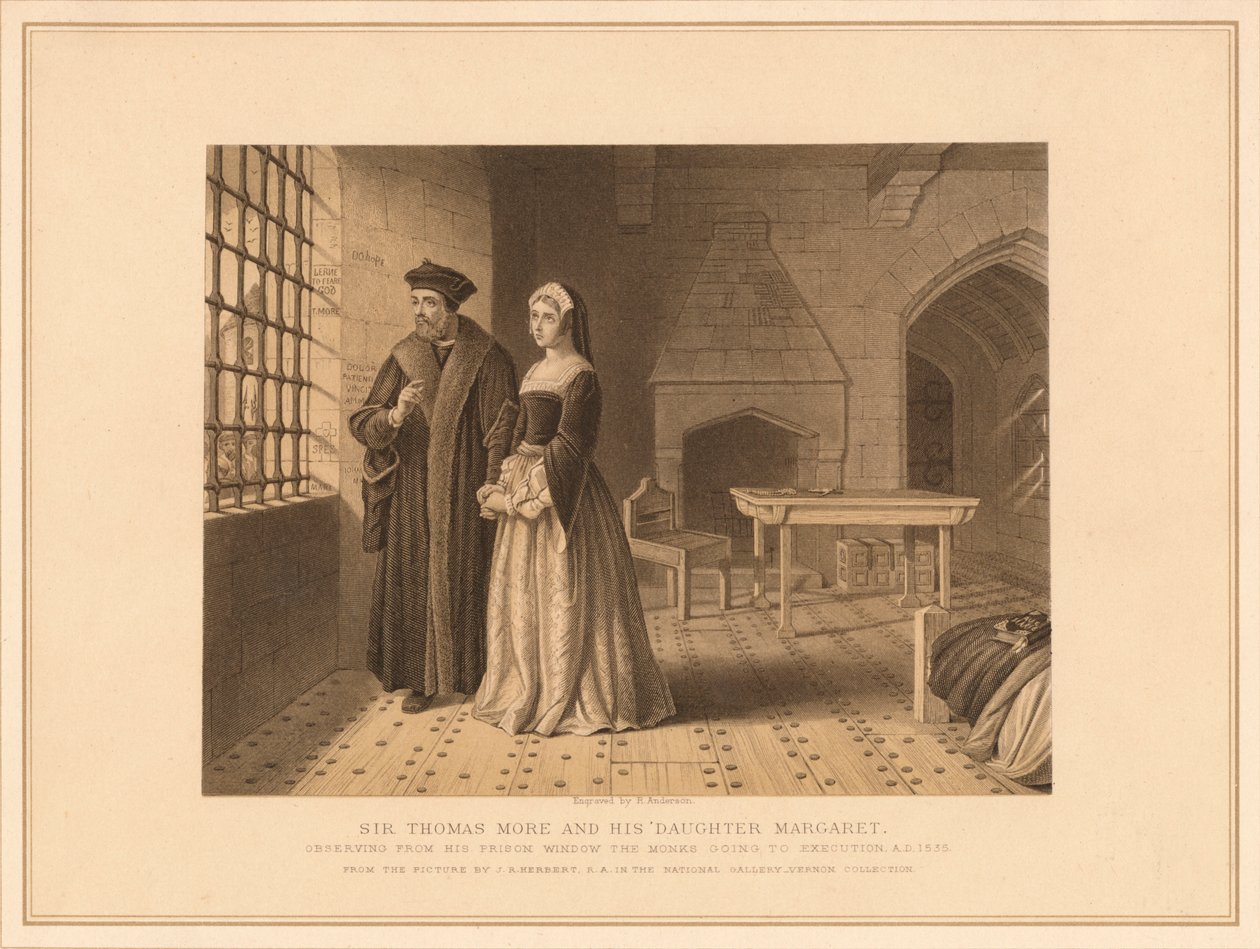 Sir Thomas More és lánya, Margaret, 1878 alkotó: Robert Anderson