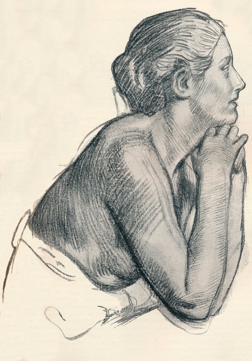 Egy tanulmány Sanguine-ban, 1900 alkotó: Robert Anning Bell