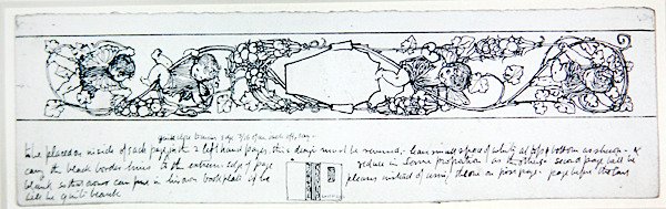 Tervezés végpapírokhoz, 1895 körül (toll és tinta papíron) alkotó: Robert Anning Bell