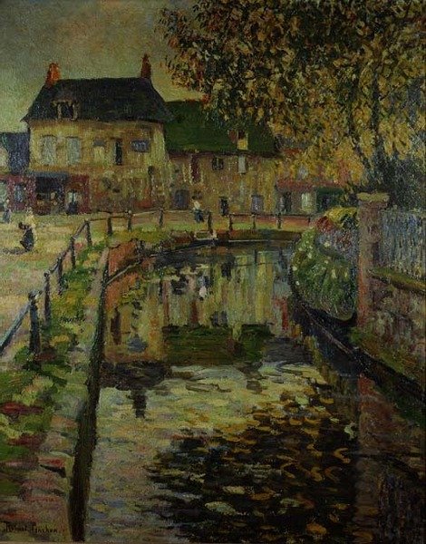 Csatorna egy falun keresztül alkotó: Robert Antoine Pinchon