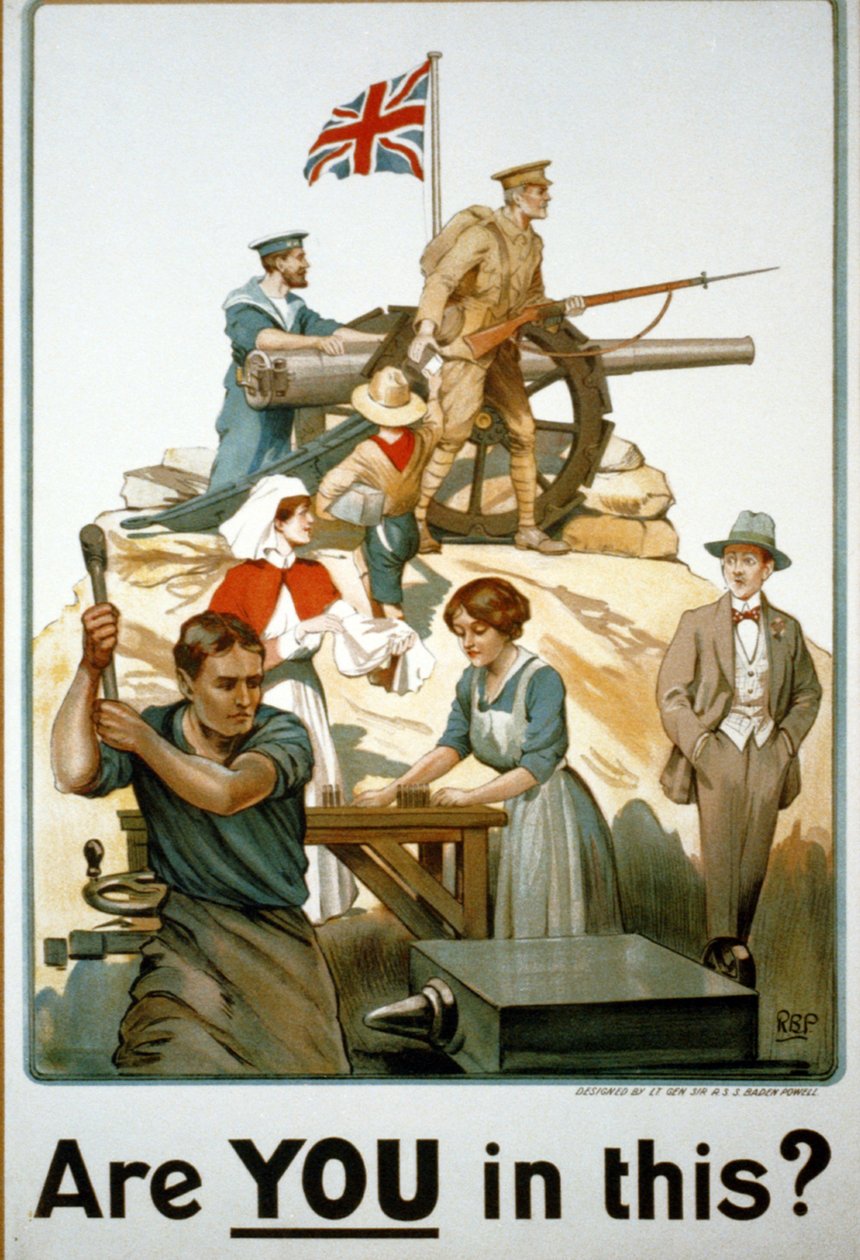 Brit, I. világháborús plakát alkotó: Robert Baden-Powell
