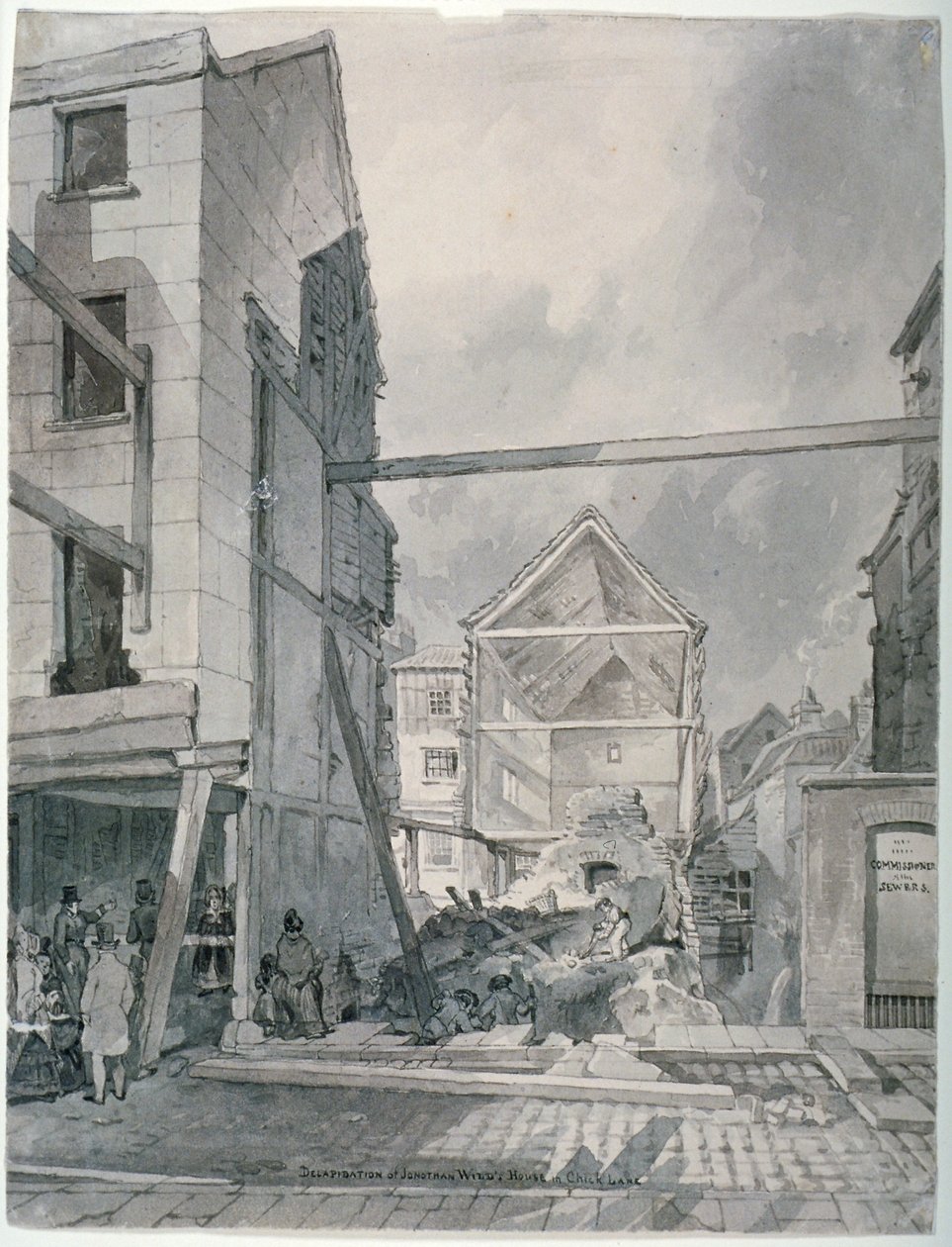Chick Lane, London City, 1825 alkotó: Robert Blemmell Schnebbelie