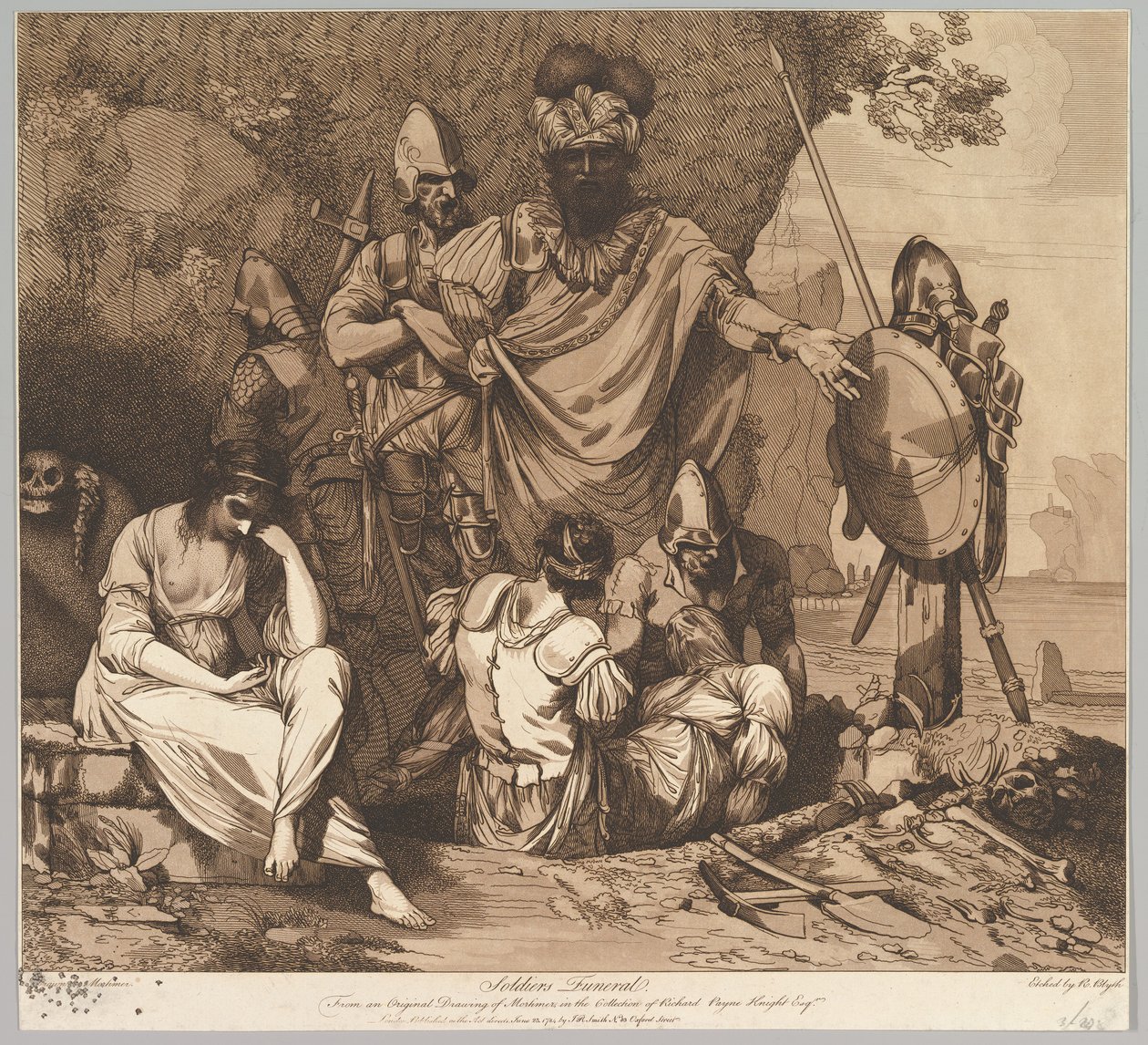 Katonák temetése az Egy katona élete és halála című filmből, 1781. május 1. alkotó: Robert Blyth
