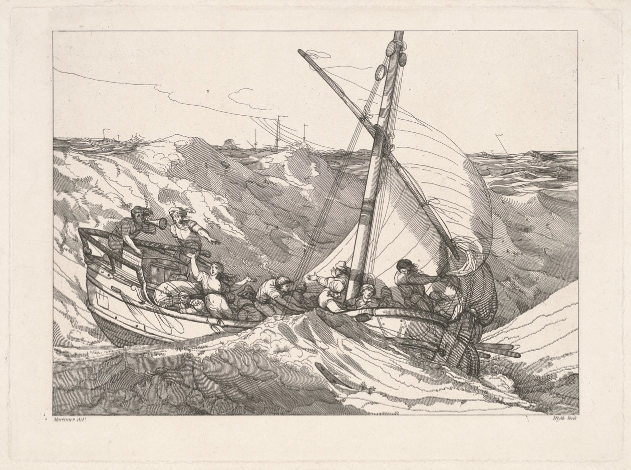 Hajó viharban a tengeren alkotó: Robert Blyth, after John Hamilton Mortimer