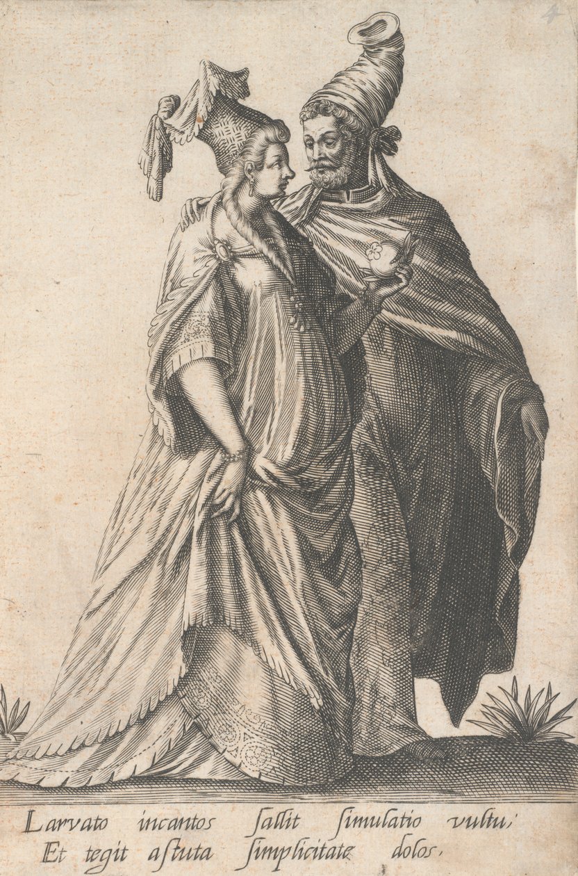 Sétáló pár, az Álarcosokból alkotó: Robert Boissard