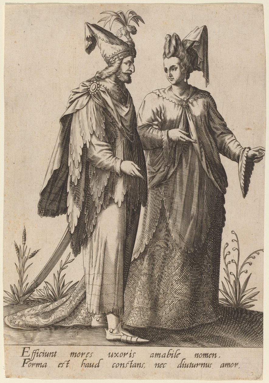 Megszabják a feleség viselkedését... alkotó: Robert Boissard after Jean Jacques Boissard