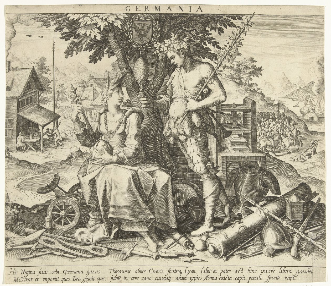 Németország Germania (cím a tárgyon) Európai országok allegóriái (sorozat címe) alkotó: Robert Bossart