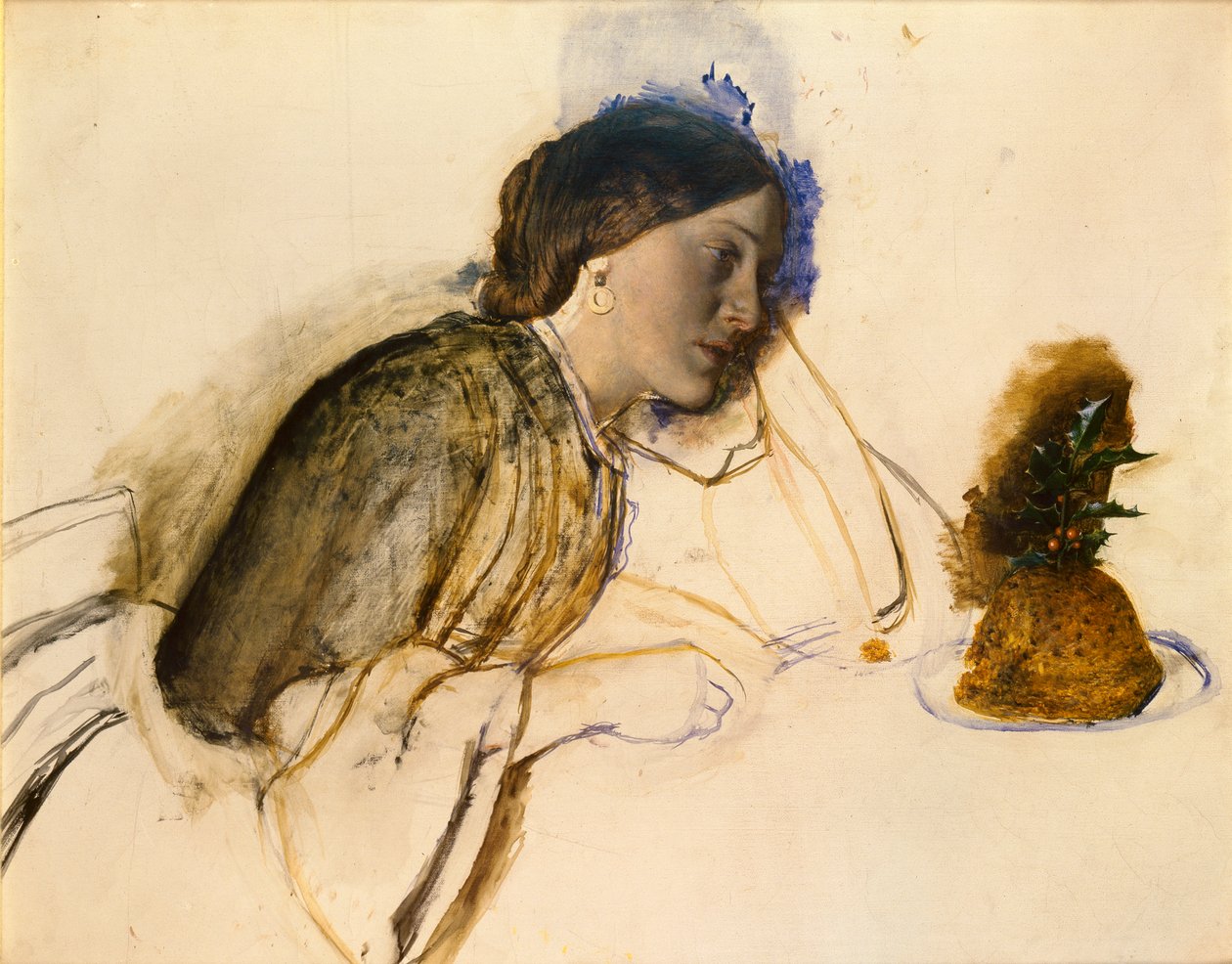 A szegény színésznő karácsonyi vacsorája, 1860 alkotó: Robert Braithwaite Martineau