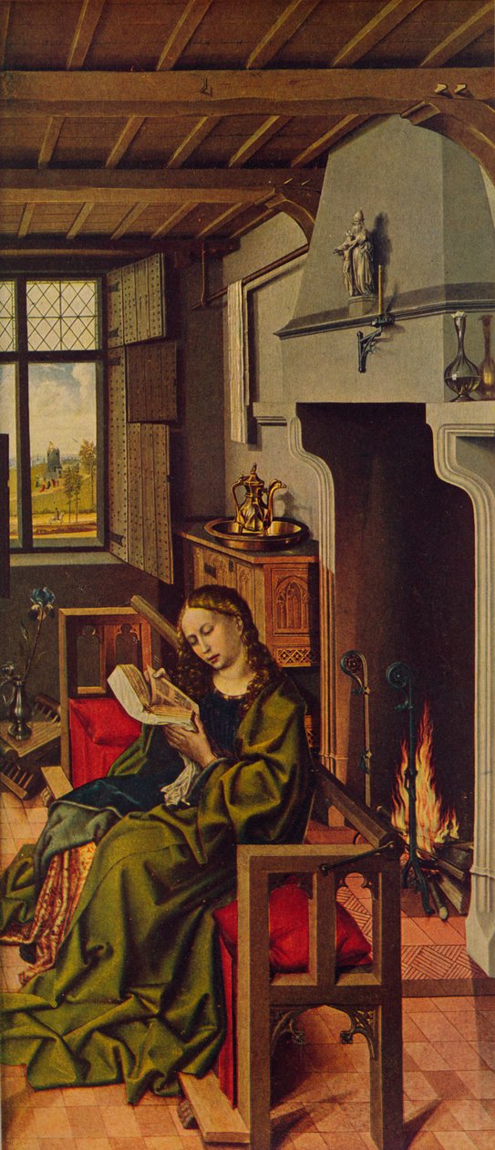 Oltárkép, Santa Barbara szárny, 1438, 1934 alkotó: Robert Campin