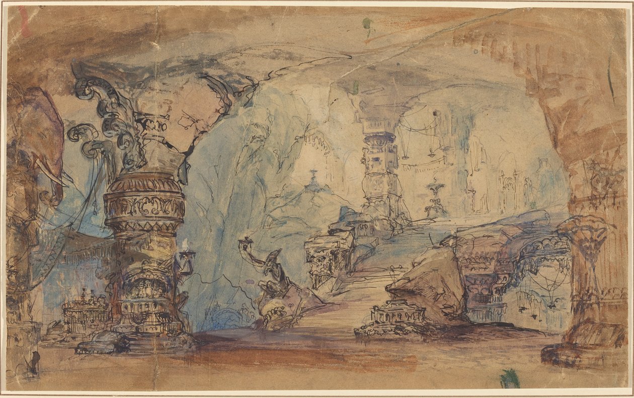 Fantasztikus földalatti templom (Aladdin-barlang?) alkotó: Robert Caney
