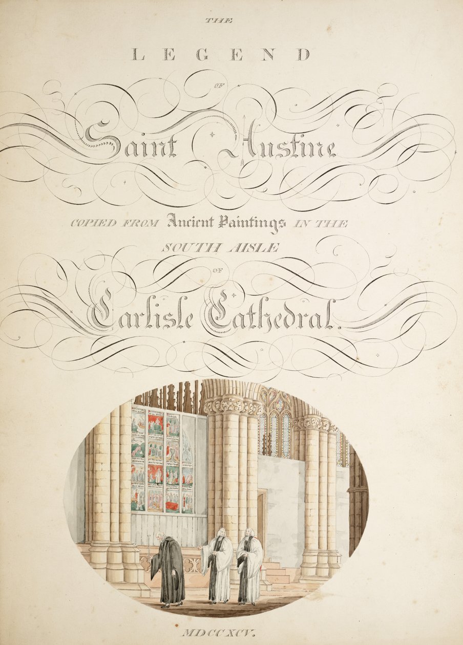 Ms. New Coll 380, f9r. A Carlisle-i Szent Mária székesegyház régiségei, Robert Carlile rajza, 1795 (toll, tinta és wc papíron) alkotó: Robert Carlile
