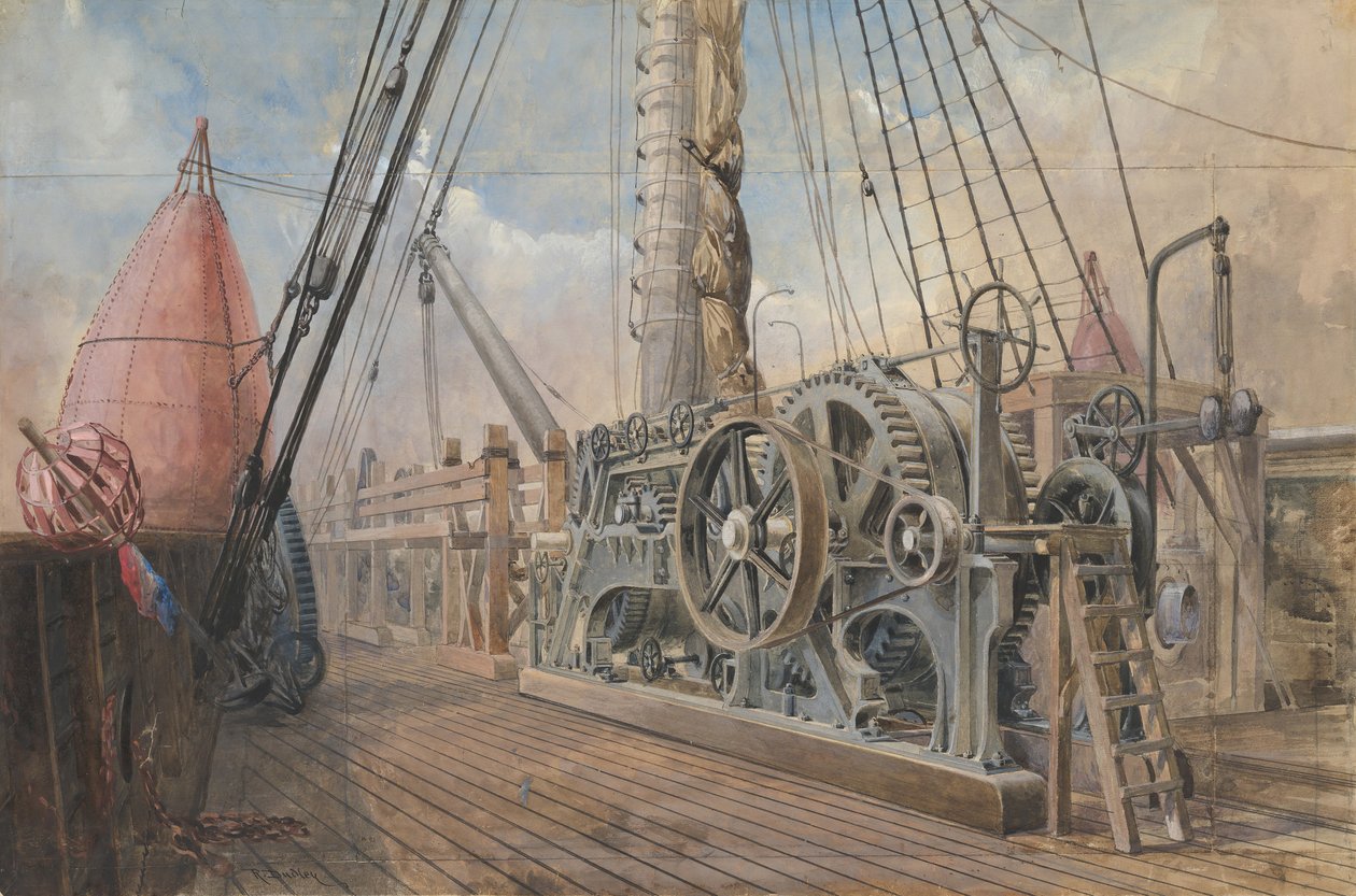 A Nagy Keleti fedélzet, a Kábelvályú stb., 1866, 1865-66. alkotó: Robert Charles Dudley