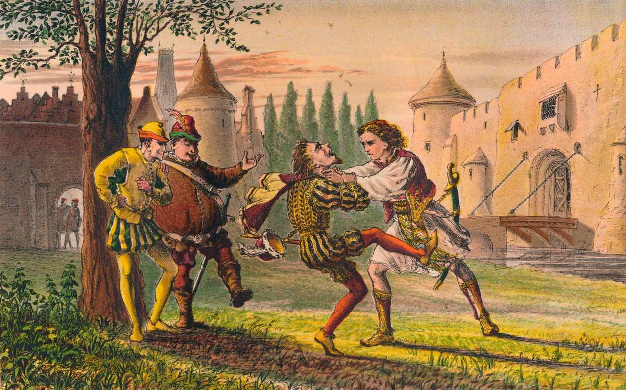 Sebastian: Miért! Ott van neked! És ott! És ott!, c1875 alkotó: Robert Charles Dudley