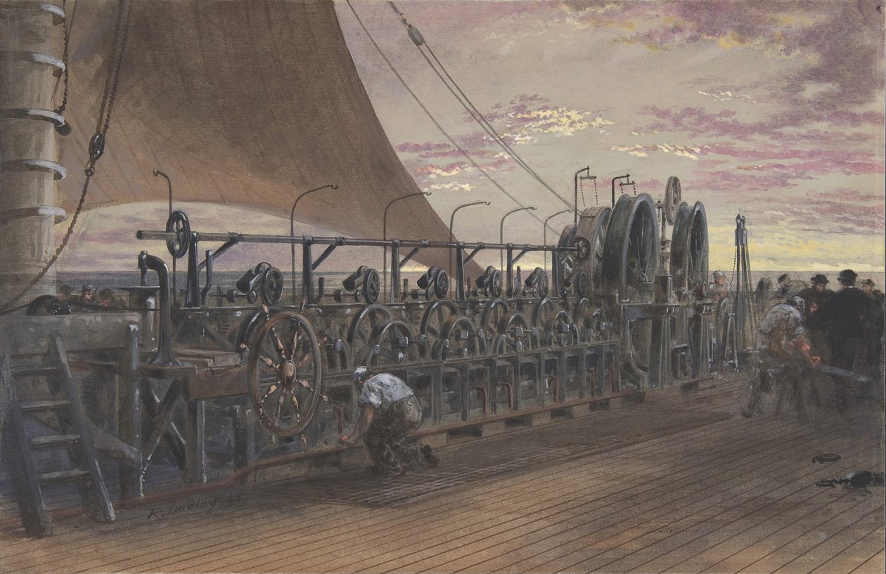 A Kifizető gépezet a Nagy Kelet hátsó részében, 1865. alkotó: Robert Charles Dudley