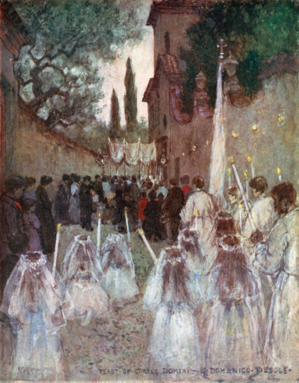 Corpus Christi ünnepe (színes litográfia) alkotó: Robert Charles Goff
