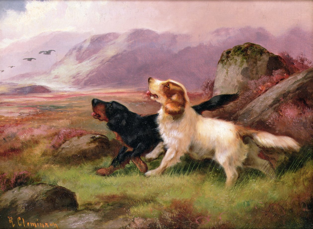 Gundogs (egy pár) alkotó: Robert Cleminson