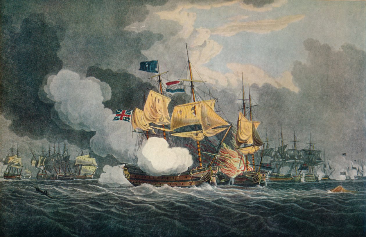 „The Battle of Camperdown”, 1798, 1924 alkotó: Robert Clevely