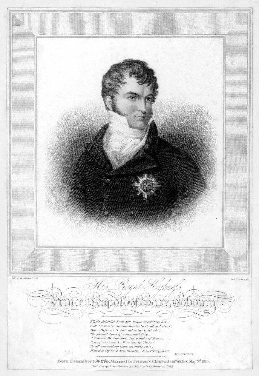 Leopold George Christian Frigyes szász-coburg-saalfeldi herceg, 1818. alkotó: Robert Cooper