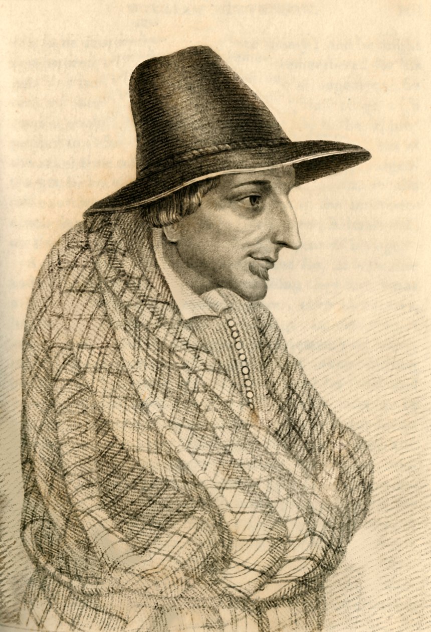 William Stevenson, a hírhedt koldus, aki 900 font értékben halt meg, 1821-ben. alkotó: Robert Cooper
