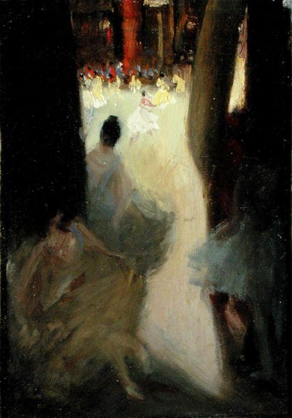 Ballet Girls, Philadelphia (olaj, vászon) alkotó: Robert Cozad Henri