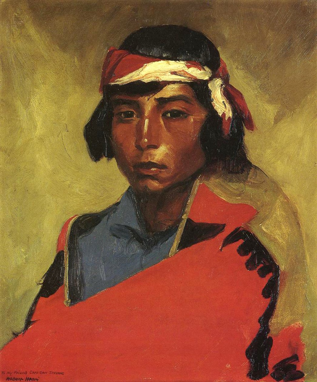 Fiú a Tesuque Puebloból, 1916 alkotó: Robert Cozad Henri