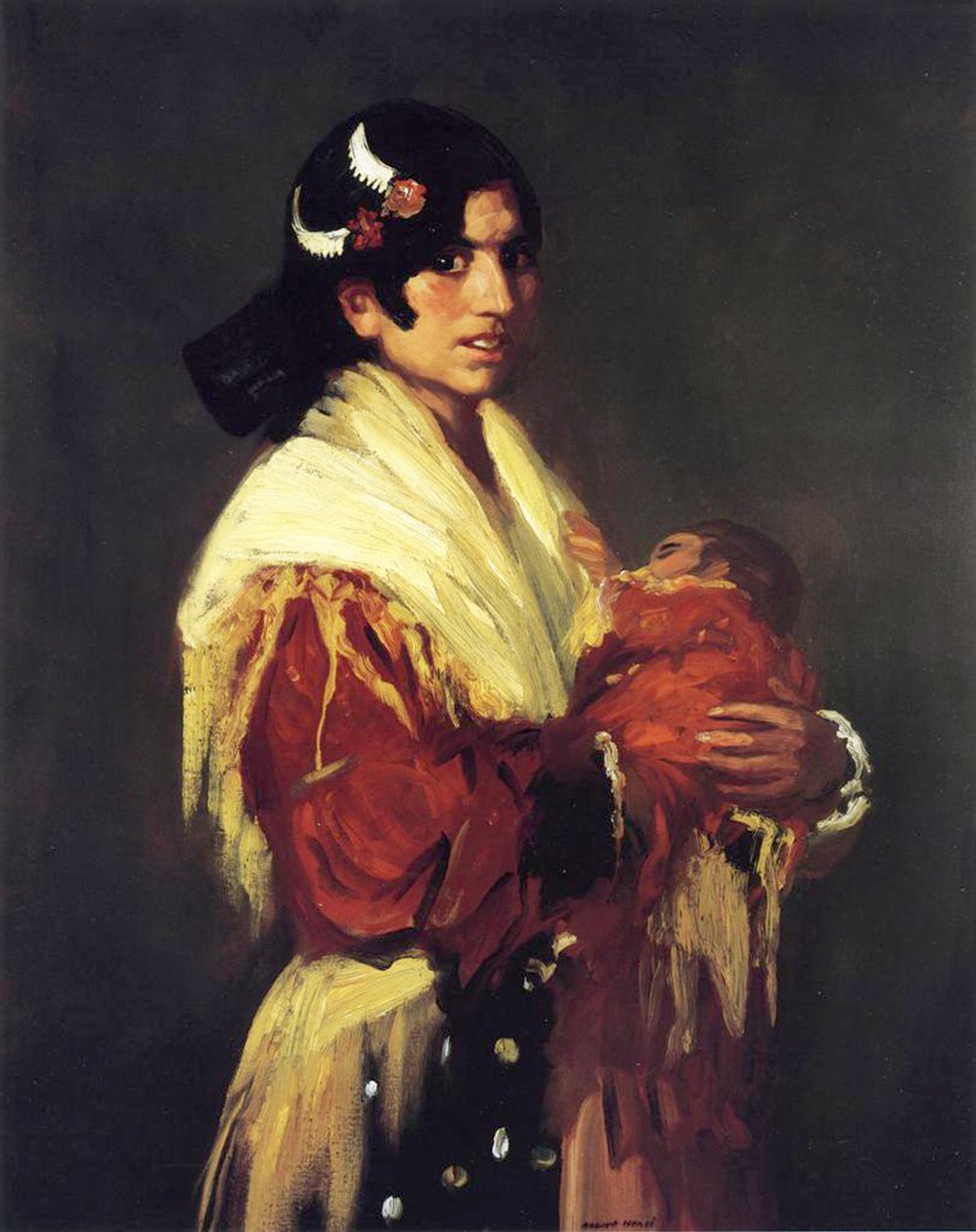 Cigány és babája, 1906 alkotó: Robert Cozad Henri
