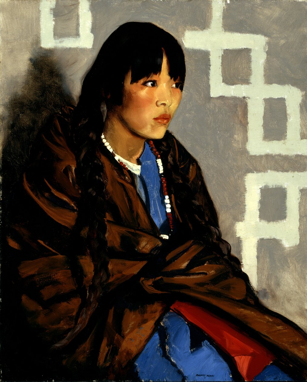 Indian Girl, vagy Julianita, 1917 körül (olaj, vászon) alkotó: Robert Cozad Henri