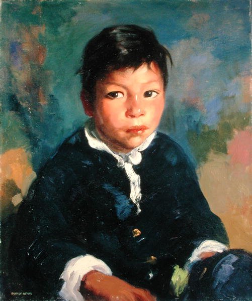 Little Half Breed (olaj, vászon) alkotó: Robert Cozad Henri