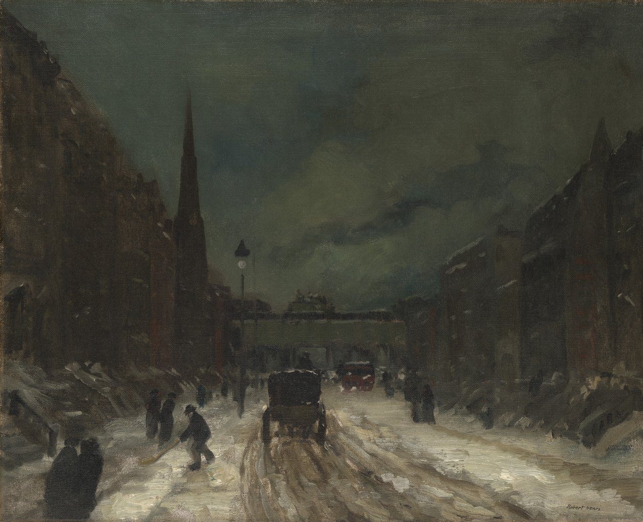 Street Scene with Snow (57th Street, NYC.), 1902 alkotó: Robert Cozad Henri