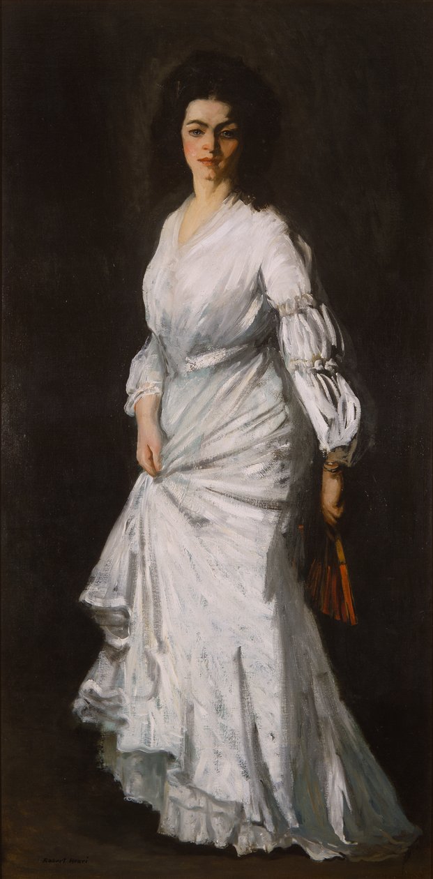 Nő fehérben: Stein Eugenie portréja alkotó: Robert Cozad Henri