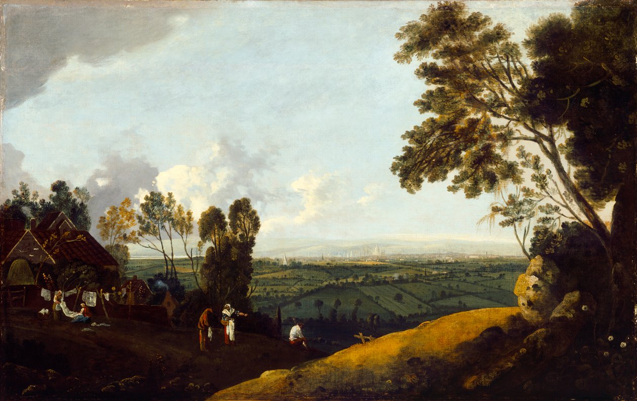 London kilátása a Highgate-ből, 1775 körül (olaj, vászon) alkotó: Robert Crone