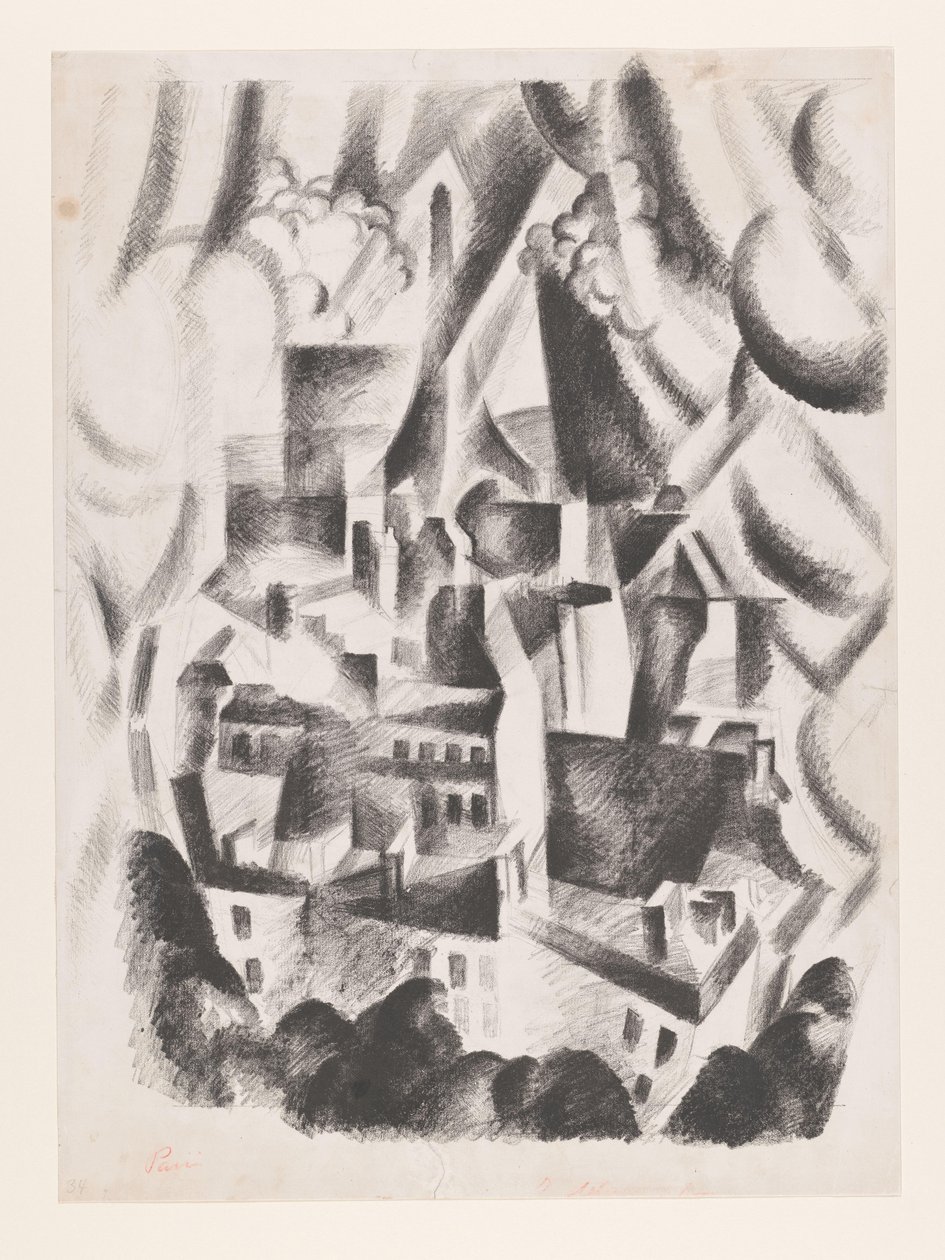 Paris (eredeti cím a tárgyon) alkotó: Robert  Delaunay