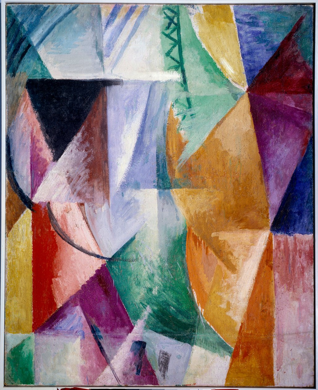 Egy ablak vagy design három ablakhoz. Robert Delaunay (1885-1941) festménye alkotó: Robert Delaunay