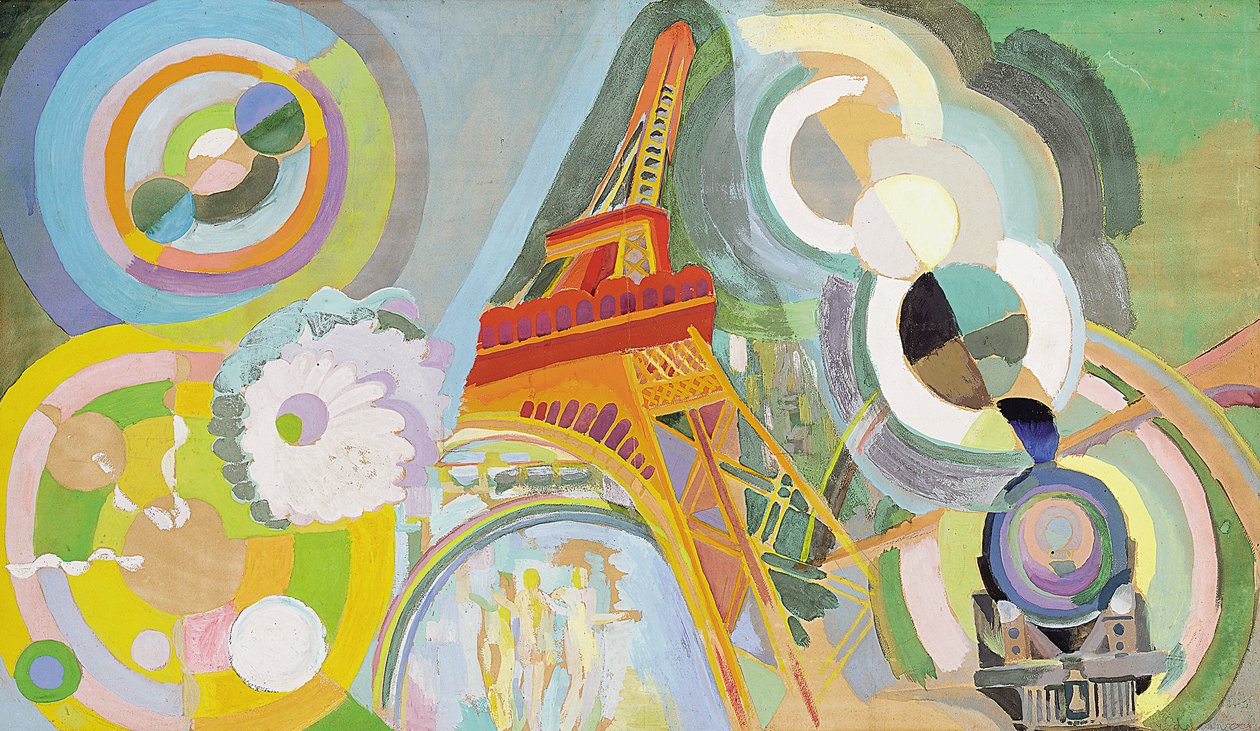 Levegő, vasút és víz, tanulmány alkotó: Robert Delaunay