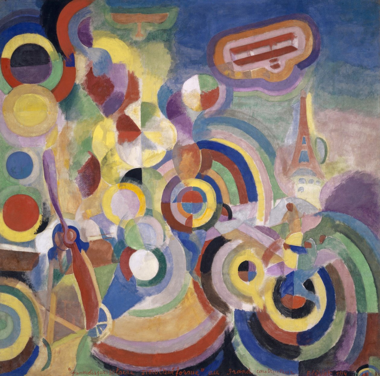 Tisztelet Blériot előtt alkotó: Robert Delaunay