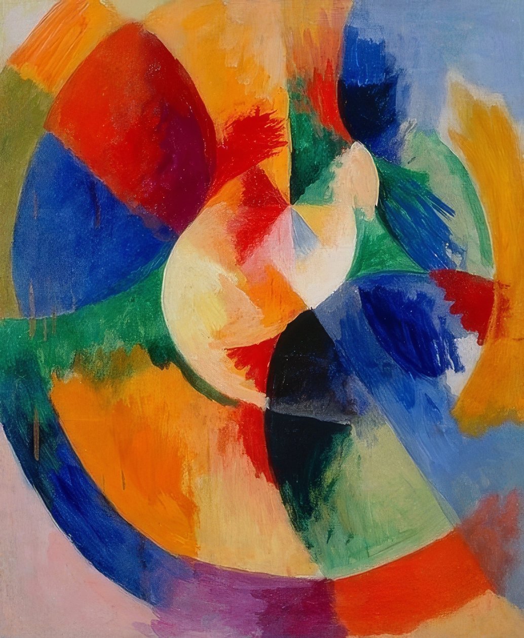 Kreisformen, Sonne (Körkörös formák, Nap). 1912/13 alkotó: Robert Delaunay