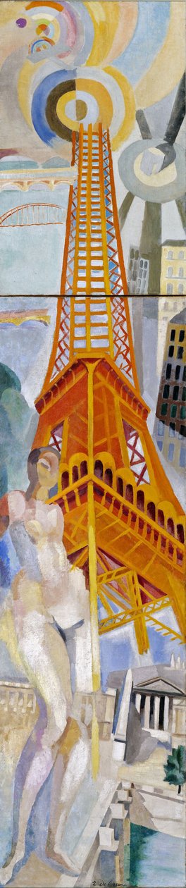 Párizs városa, a nő és az Eiffel-torony, 1925. alkotó: Robert Delaunay