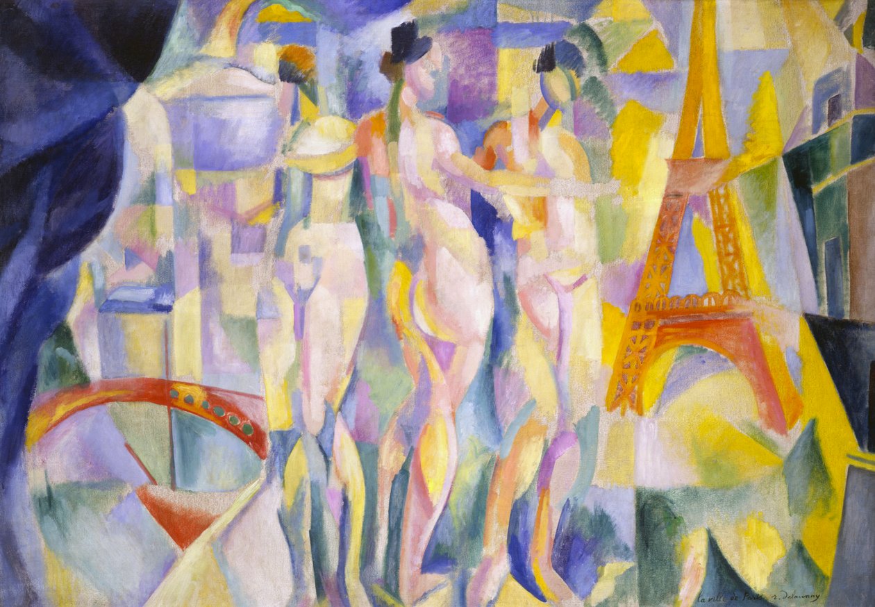 Párizs városa, 1911 körül (olaj, vászon) alkotó: Robert Delaunay