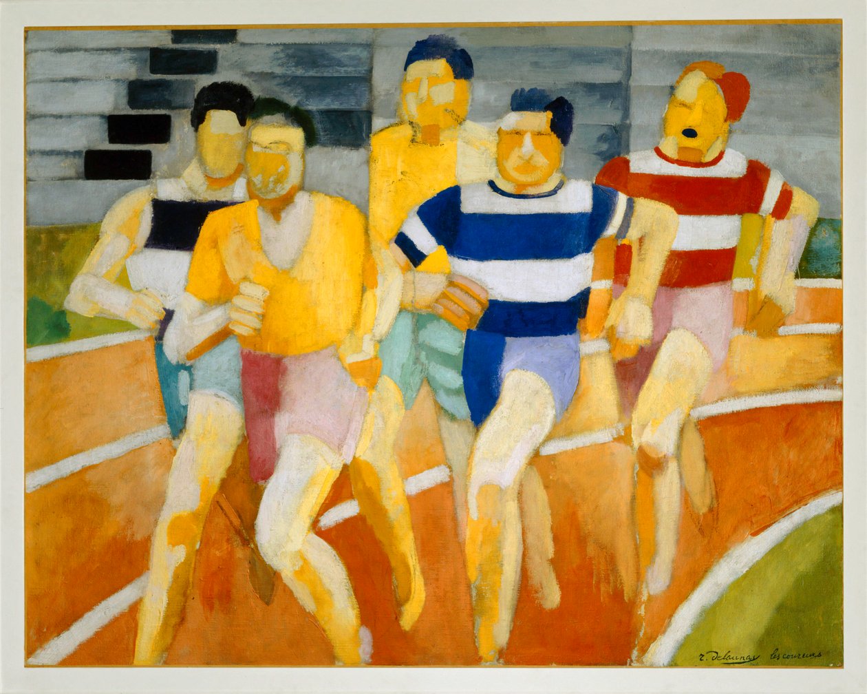Les coureurs - the runners ... (festmény, vászon) alkotó: Robert Delaunay