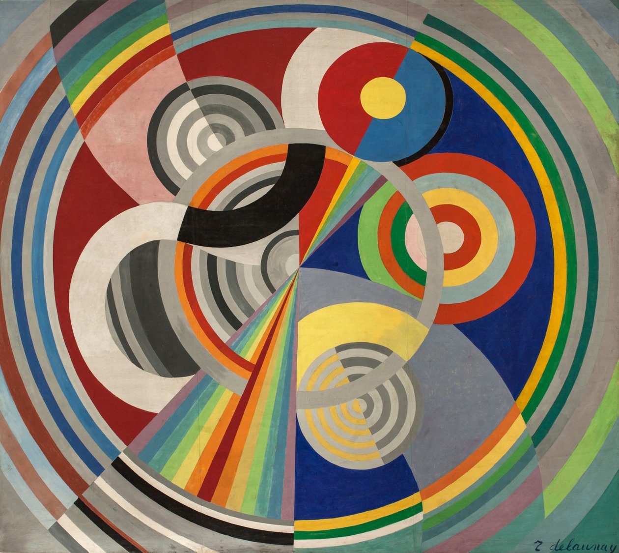 1. ritmus, a Salon des Tuileries dekorációja, 1938. alkotó: Robert Delaunay