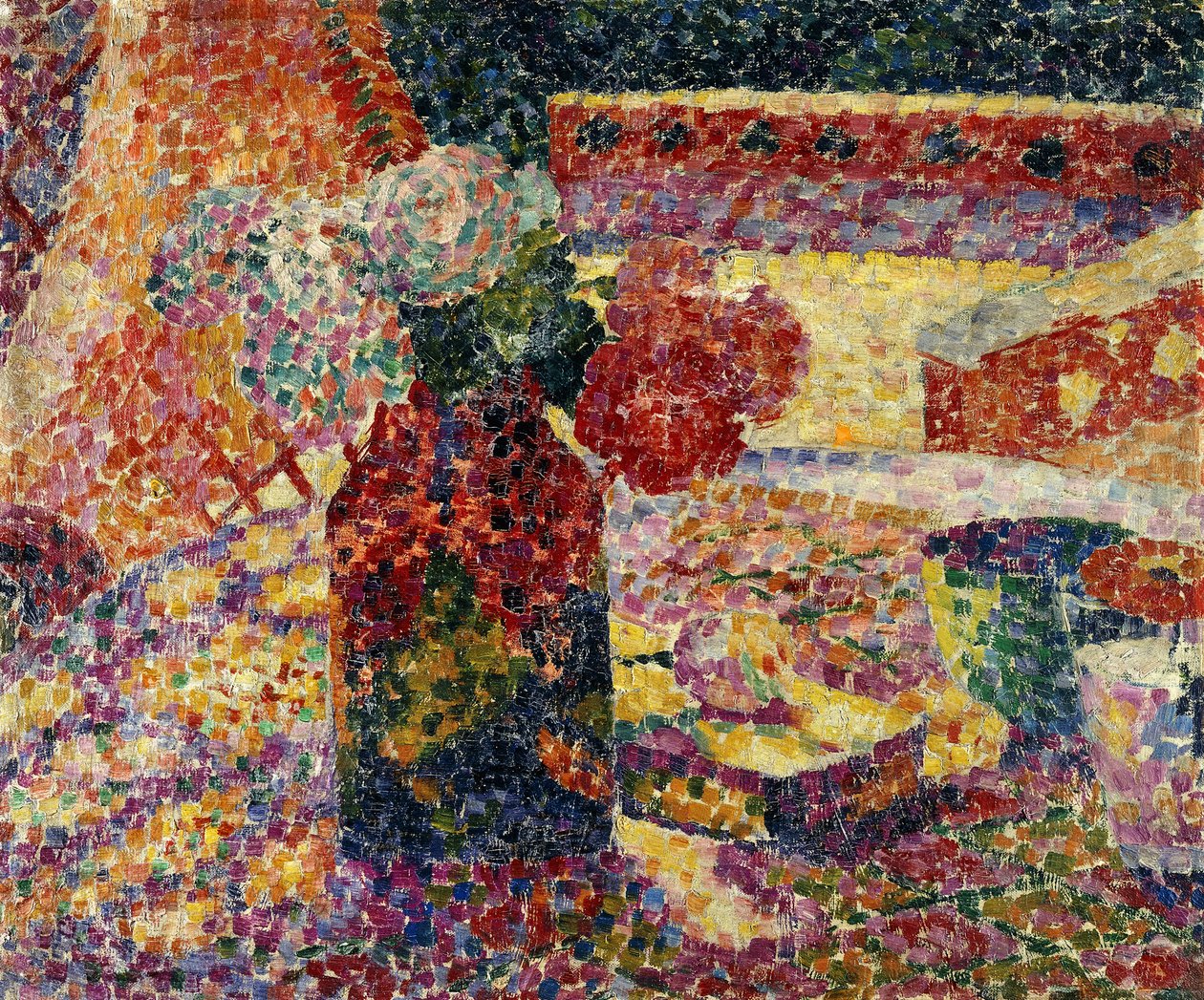 Csendélet virágvázával, 1907 körül (olaj, vászon) alkotó: Robert Delaunay