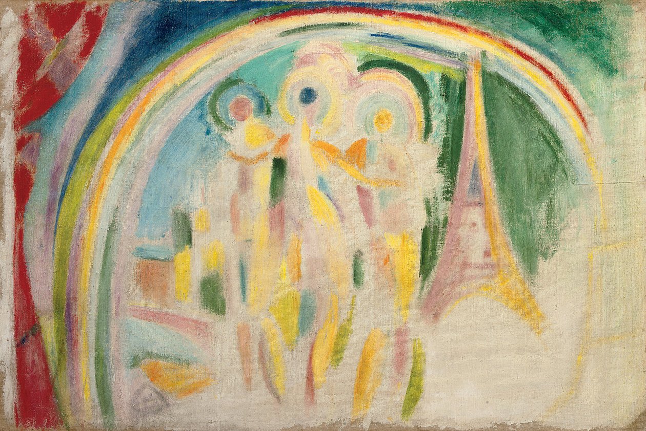 A három kegyelem, tanulmány a „La Ville de Paris”-hoz, 1911-1912 (olaj, vászon) alkotó: Robert Delaunay