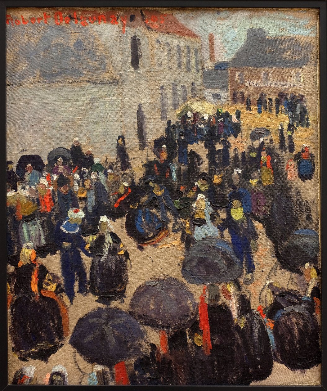 A buli az országban. Robert Delaunay (1885-1941) festménye, Olaj, vászon alkotó: Robert Delaunay