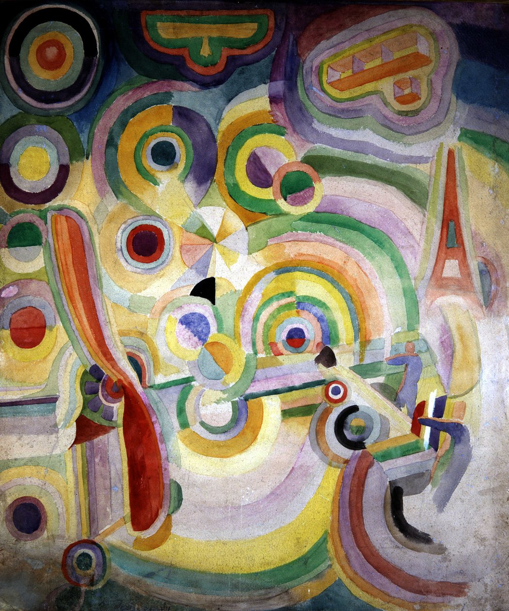 Robert Delaunay (1885-1941) tisztelgés Bleriot előtt. alkotó: Robert Delaunay