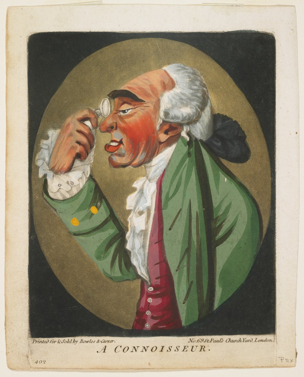 Egy hozzáértő, A fejek könyvéből, 1795 alkotó: Robert Dighton