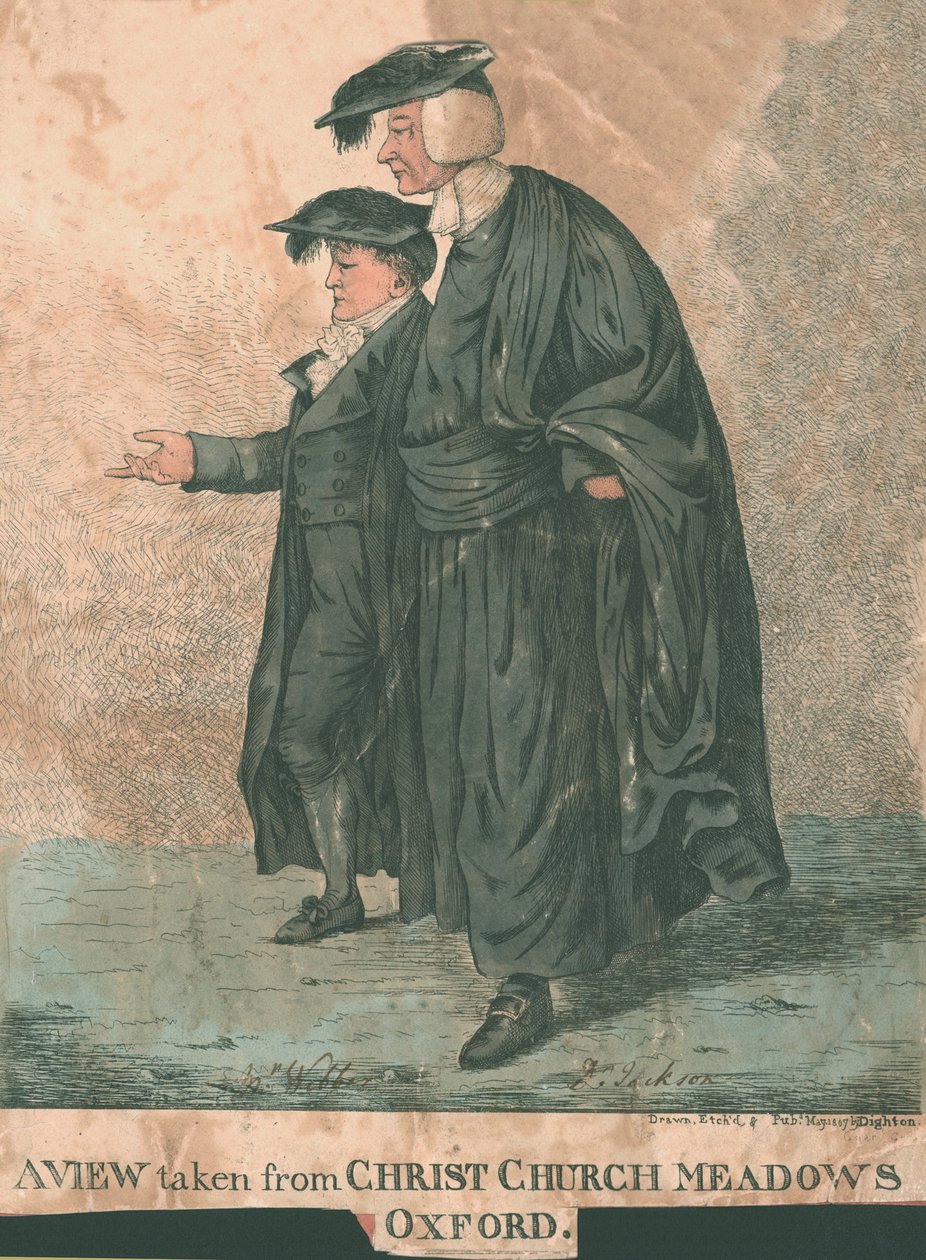 Kilátás az oxfordi Christ Church Meadowsból, 1807 alkotó: Robert Dighton