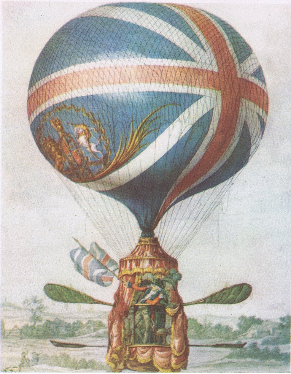 Lunardis Balloon, a British Adventure, a Collins kiadásában, 1947 alkotó: Robert Dighton