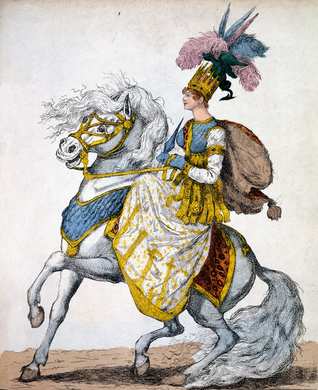 Mrs. Johnston a tatár Timour melodrámájában, 1811 alkotó: Robert Dighton