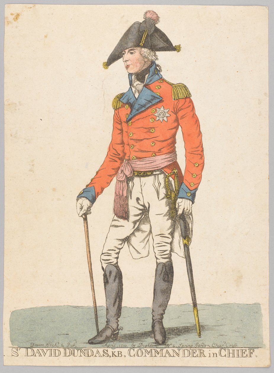 Sir David Dundas, KB, főparancsnok alkotó: Robert Dighton