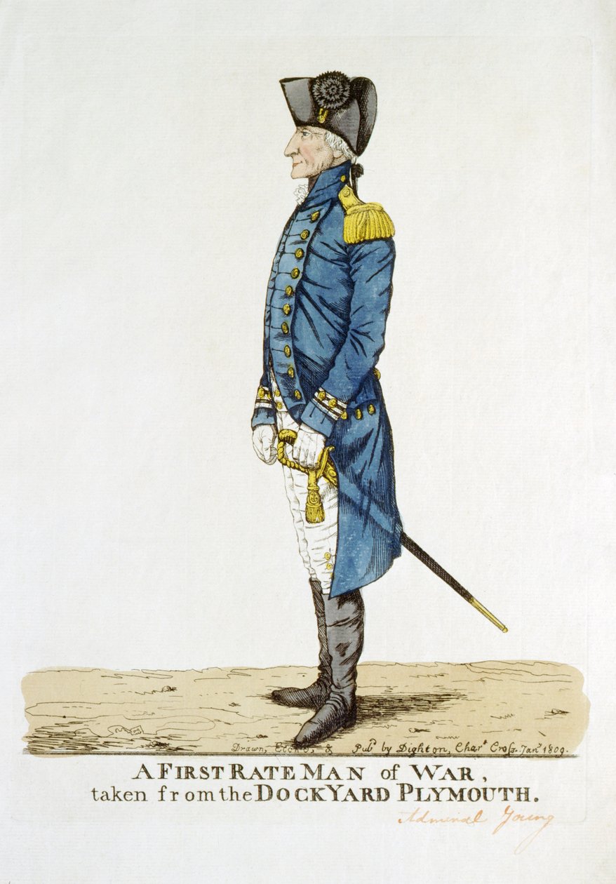 Sir George Young, „Egy elsőrangú háborús ember…” alkotó: Robert Dighton